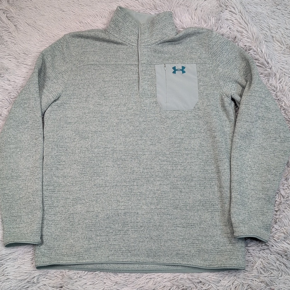 Under Armour Sweatshirt Mens L Half Snap Loose Athletic Active Comfort Cozy